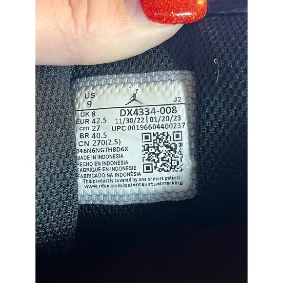 Air Jordan 1 Low SE Flight Club Men’s Size 9 Black Grey Suede Athletic Sneakers - Picture 9 of 11